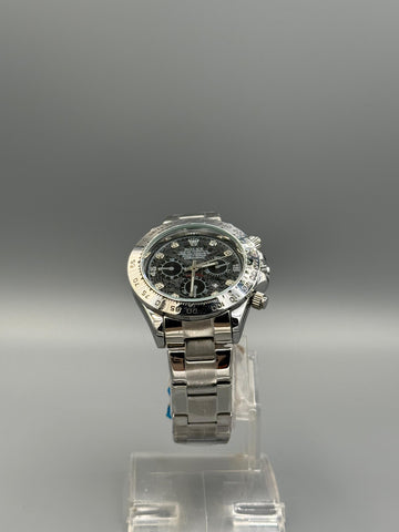 Rolx DayTona Silver Black edition